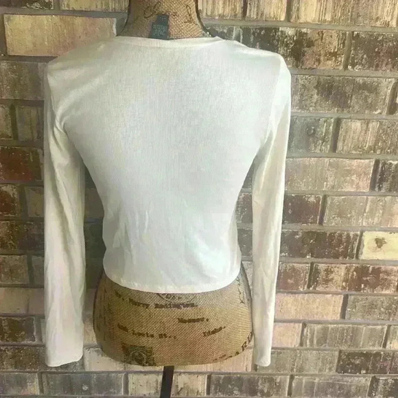 NWOT Wild Fable Women's Long Sleeve Fitted Rib-Knit T-Shirt size L - Picture 8 of 8